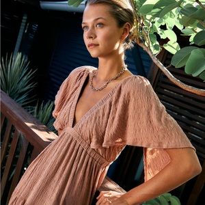 Free People La La Maxi Dress Large Color Doe